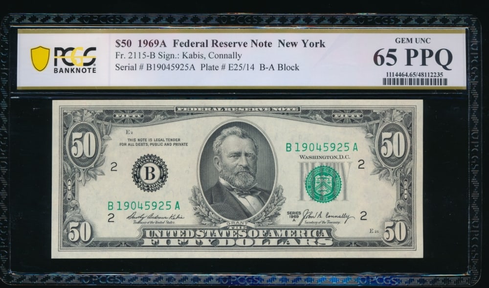1969A $50 New York FRN PCGS 65PPQ (1 of 2)