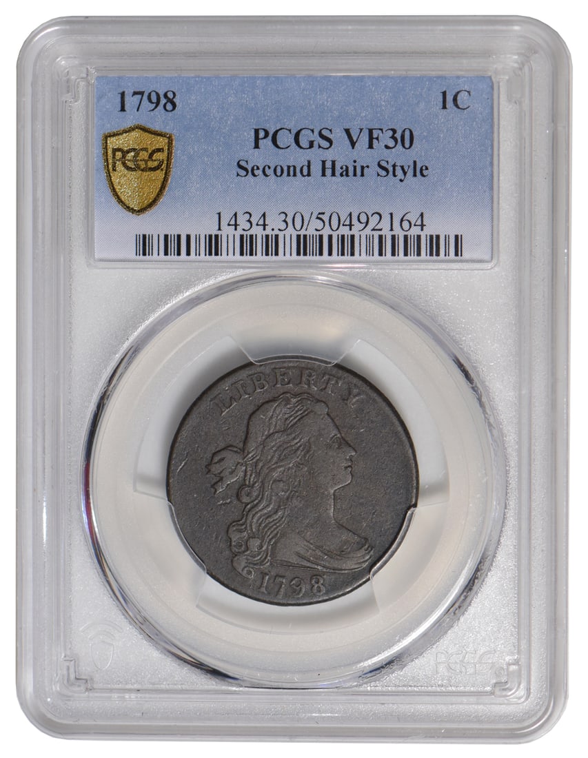1798 Draped Bust Large Cent PCGS VF30 (1 of 2)