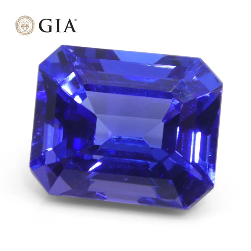 Huge Rare 6.03 Ct GIA Certified Natural Tanzanite: Large VVS1 6.03 Ct Blue Tanzanite is an emerald cut measuring 11.07 x 9.11 x 7.00 mm. Displays a medium tone and strong saturation. Do not miss this one!!! Origin: Tanzania. Treatment: Heat only. Plea
