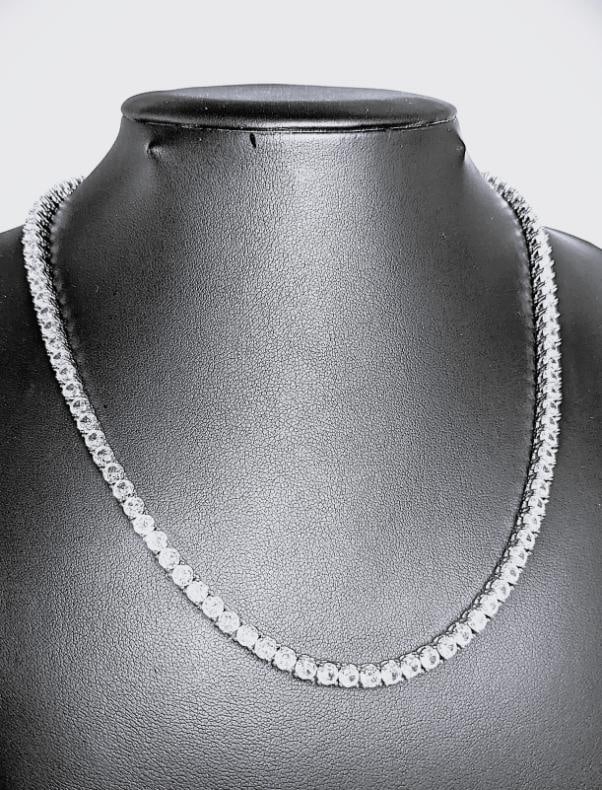 14 K Gold Plate Sparkling 36 Ctw CZ Tennis Necklace (1 of 9)