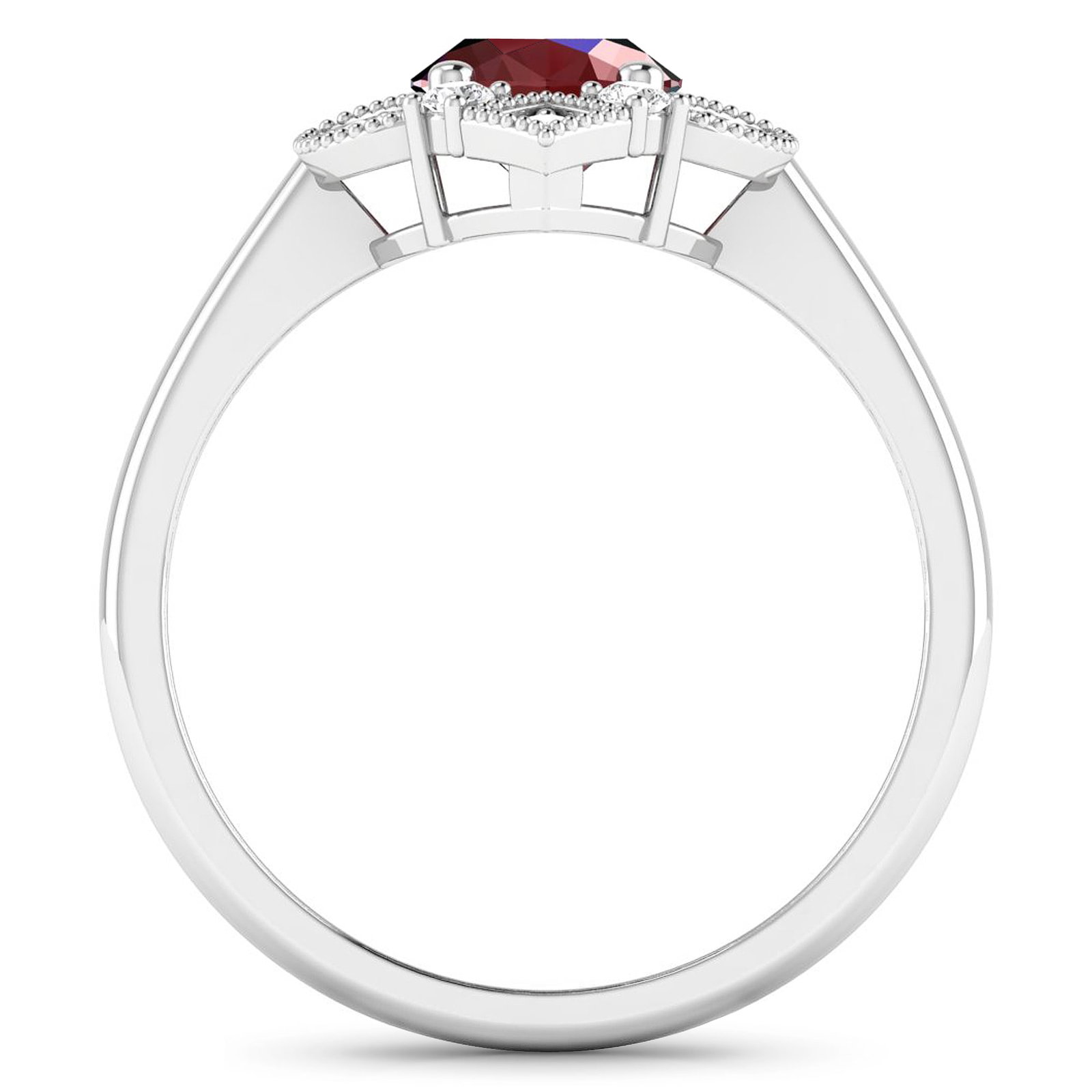 14KT White Gold 1.5ctw Ruby and Diamond Ring - 4