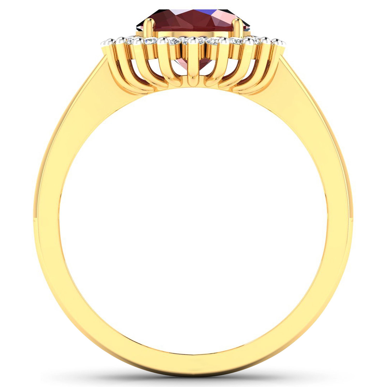14KT Yellow Gold 1.5ct Ruby and Diamond Ring - 4