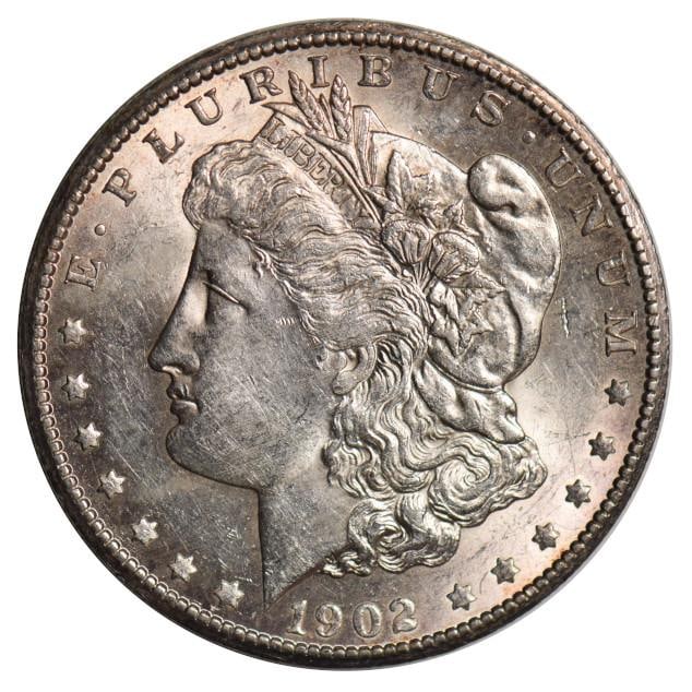 1902-S $1 Morgan Silver Dollar Coin: One 1902 S $1 Morgan Silver Dollar Coin.