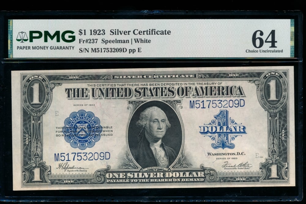 1923 $1 Silver Certificate PMG 64 (1 of 2)