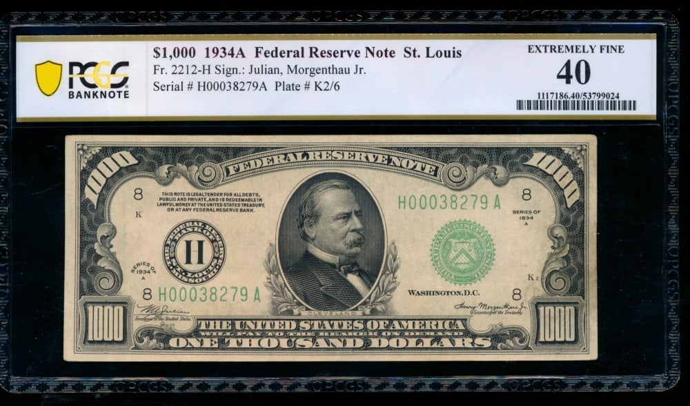 1934A $1000 St Louis FRN 40 (1 of 2)