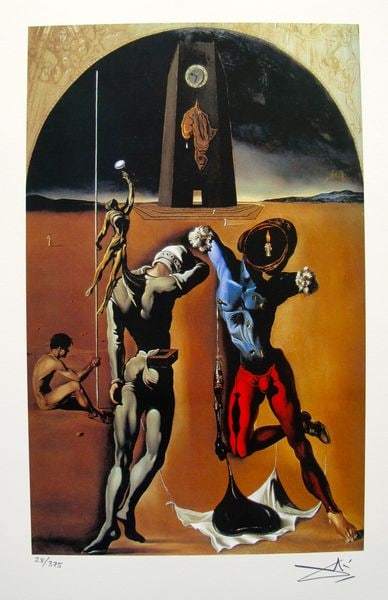 Salvador Dali POETRY OF AMERICA Facsimile Signed & Numbered Giclee: This is a limited edition giclee titled POETRY OF AMERICA by Salvador Dali. This piece is facsimile signed on the lower right. Pencil numbered from an edition of 375. Paper measures 14 inches x 9.5 in