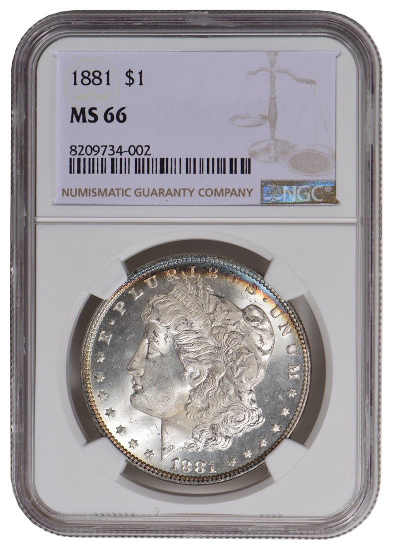 1881 $1 Morgan Silver Dollar NGC MS66 (1 of 2)