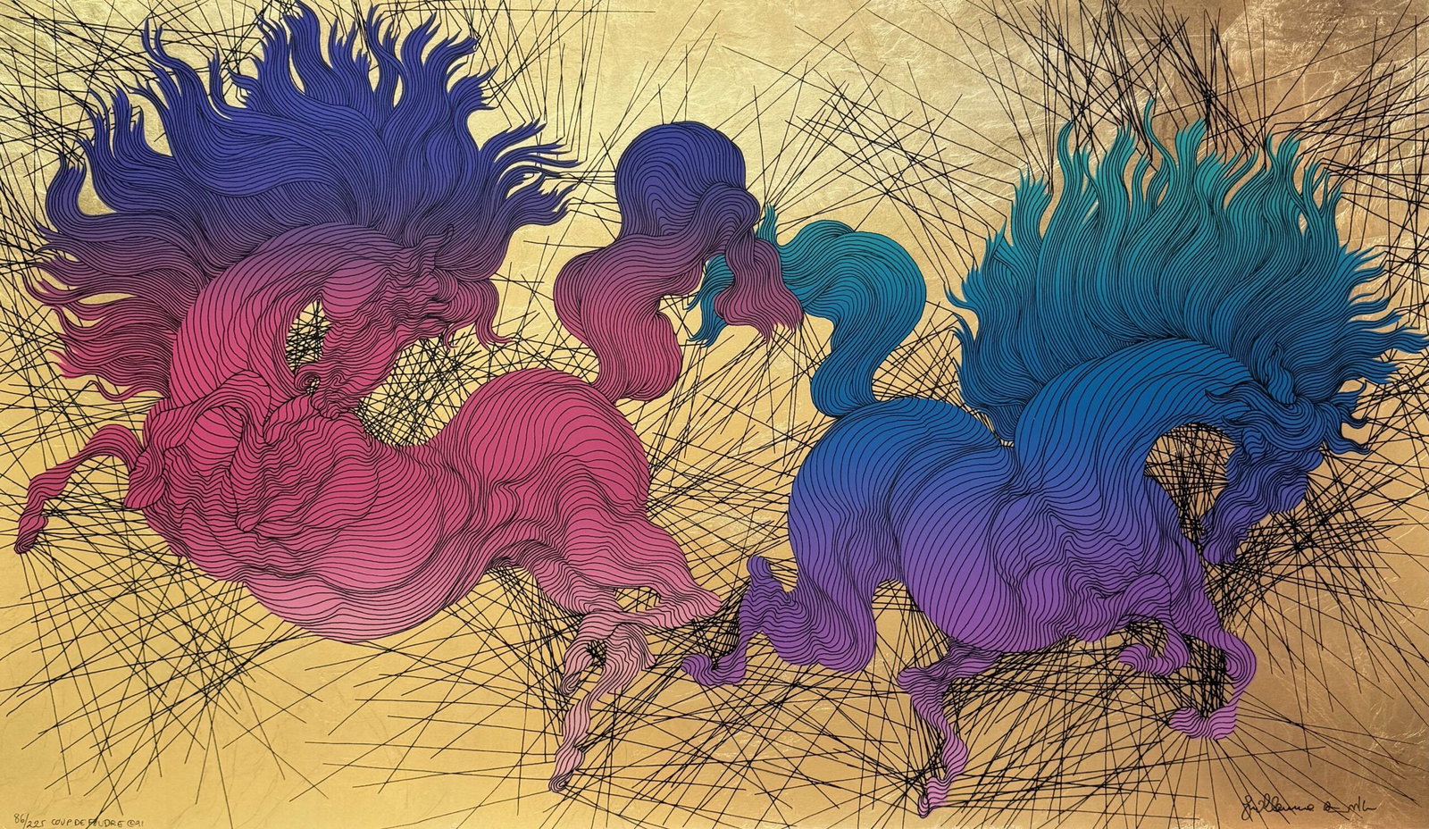 Guillaume Azoulay COUP DE FOUDRE Hand Signed Limited Edition Serigraph 1991 (1 of 1)
