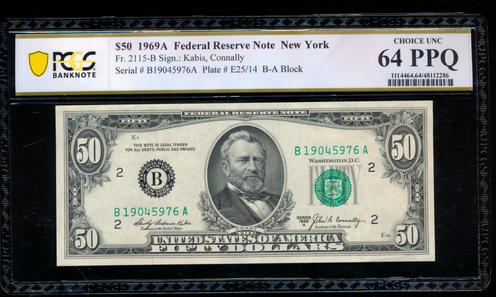 1969A $50 New York FRN PCGS 64PPQ (1 of 2)