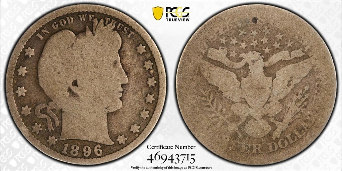 1896-S Baber Quarter PCGS AG3: One 1896 S Baber Quarter PCGS AG3.