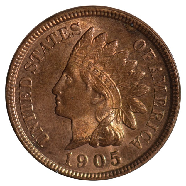 1905 Indian Cent: One 1905 Indian Cent.