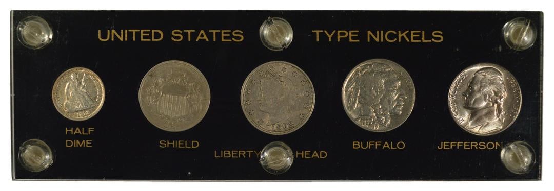5 Coin United States Nickel Set: One 5 Coin United States Nickel Set.