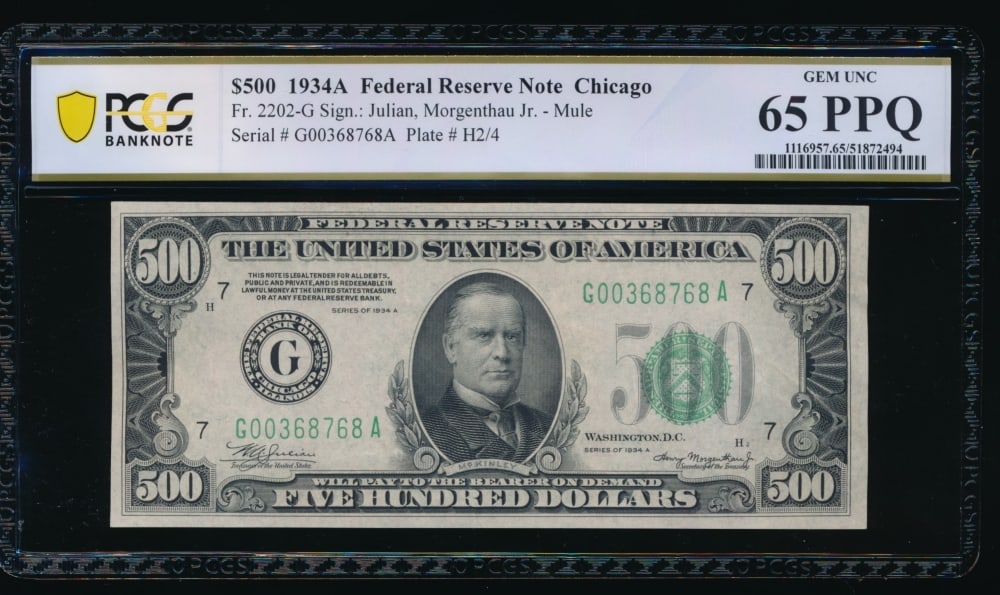 1934A $500 Chicago FRN PCGS 65PPQ (1 of 2)