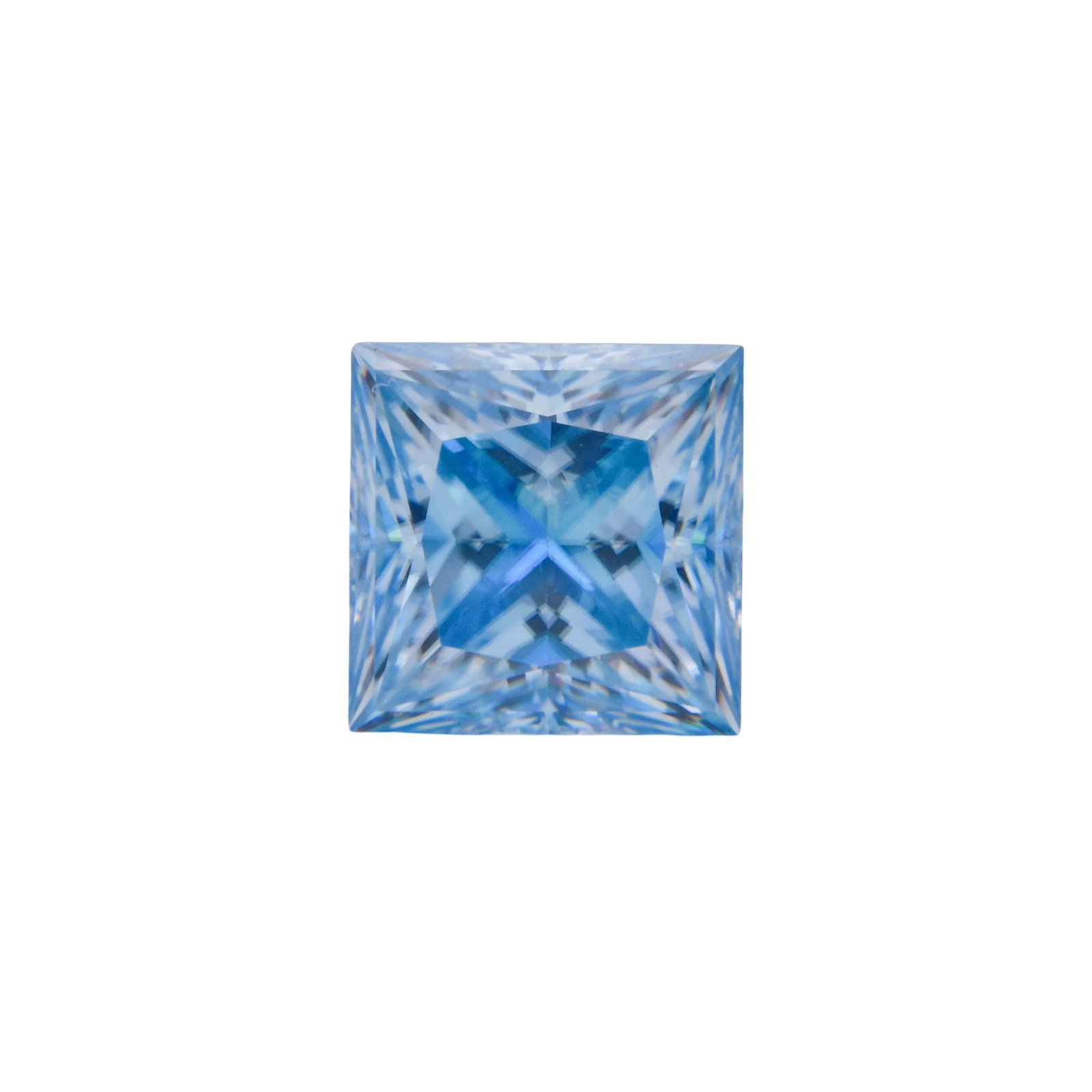 Dazzling 3 Ct VVs1 Sky Blue Fire Moissanite Solitaire