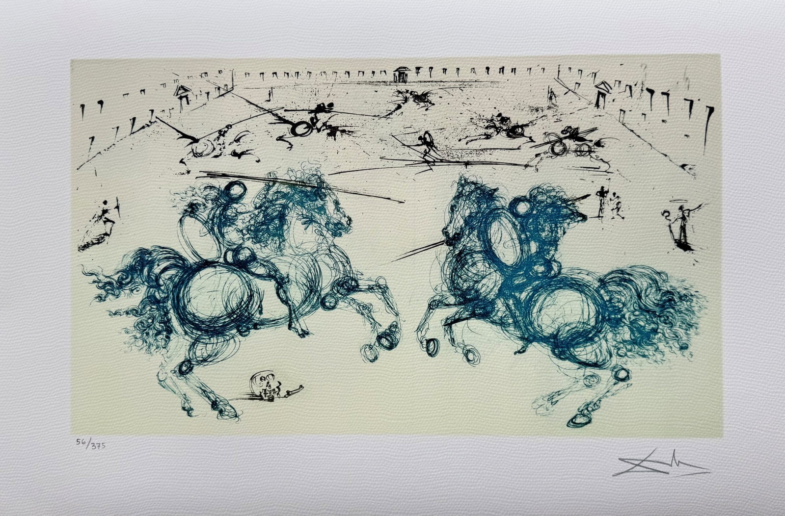 Salvador Dali COMBAT DE CHEVALIERS Facsimile Signed Limited Edition Giclee (1 of 1)