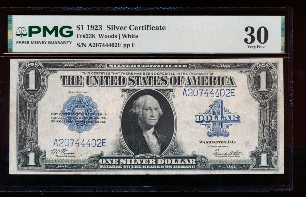 1923 $1 Silver Certificate PMG 30 (1 of 2)