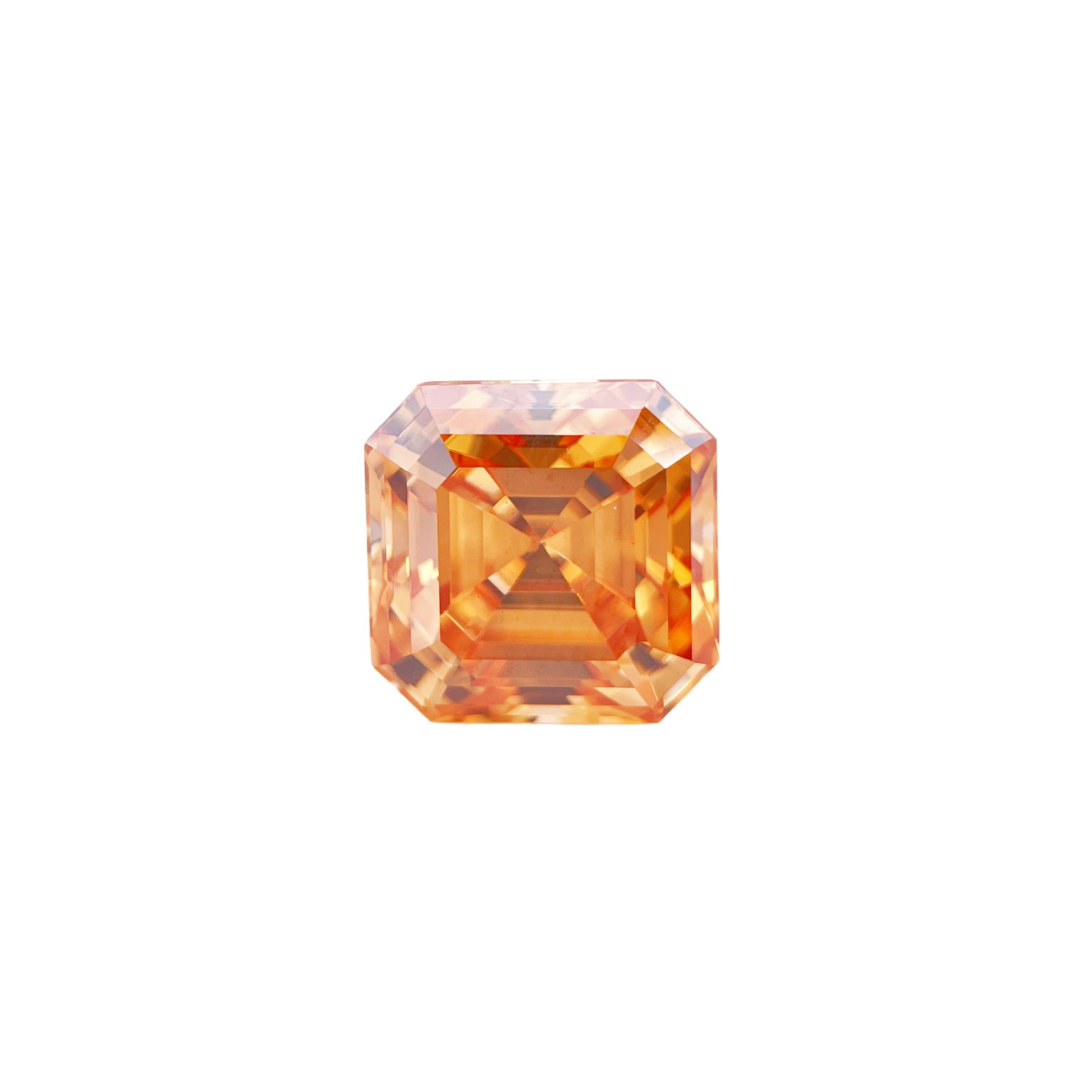 Dazzling 5 Ct VVs1 Champagne Gold Fire Moissanite Solitaire