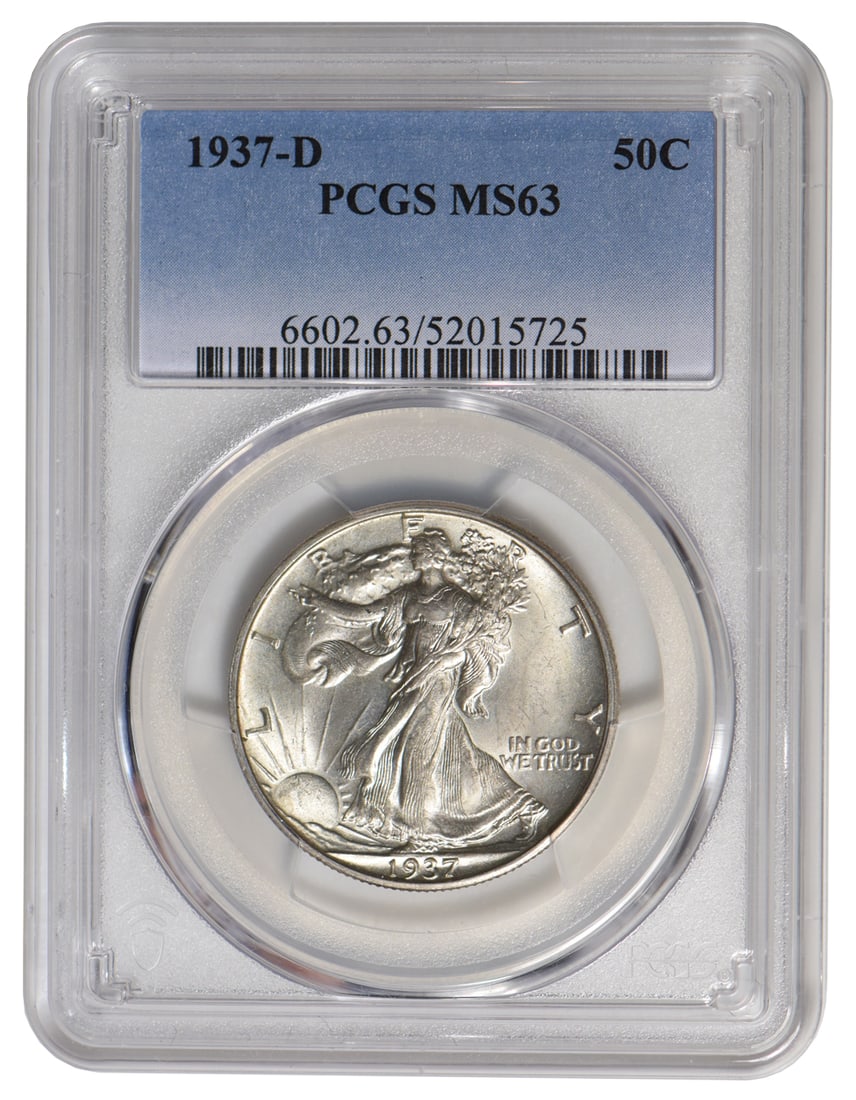 1937-D Walking Liberty Half Dollar PCGS MS63