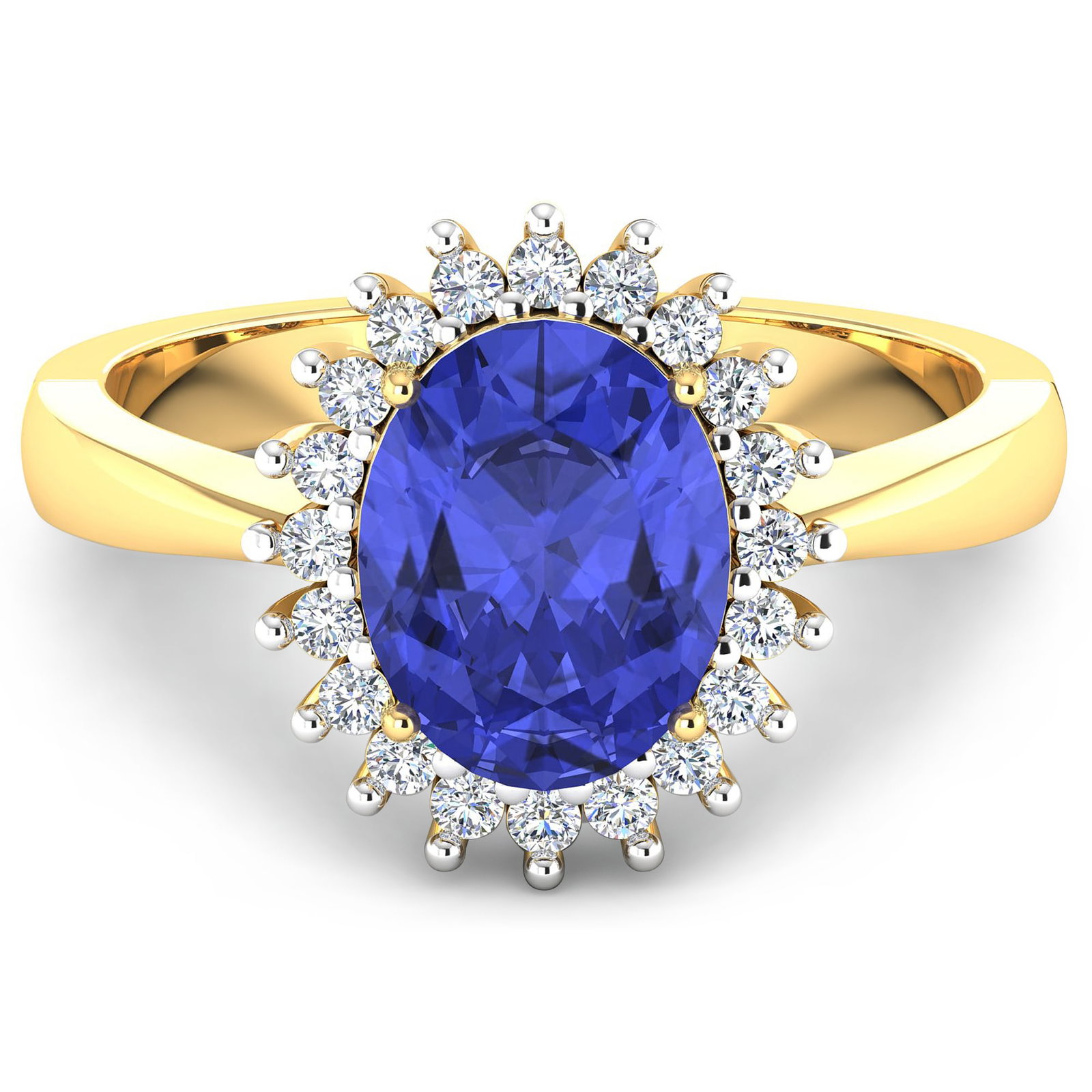 14KT Yellow Gold 1.09ct Tanzanite and Diamond Ring (1 of 4)