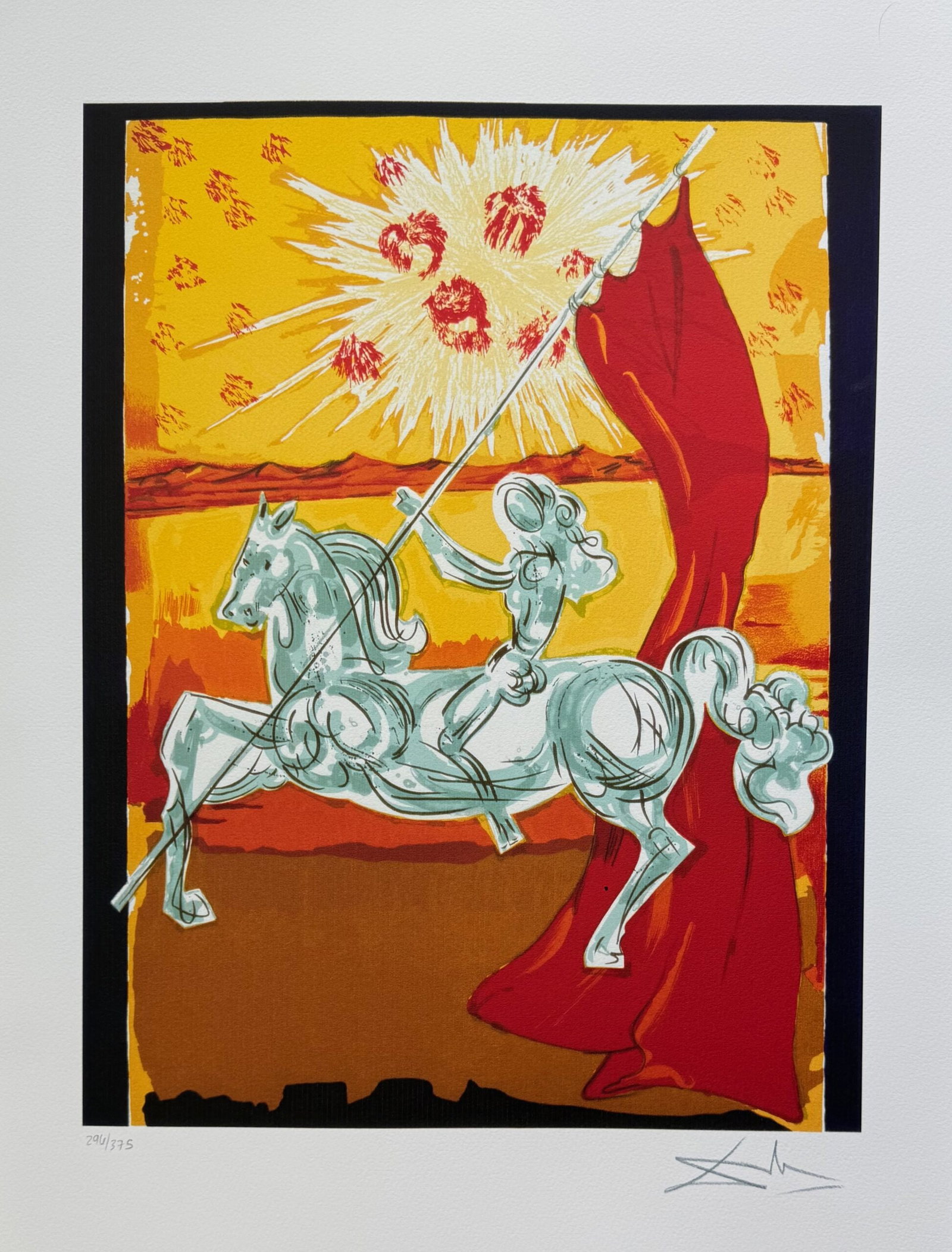Salvador Dali IVANHOE Facsimile Signed Limited Edition Giclee: This is a limited edition giclee titled IVANHOE by Salvador Dali. This piece is facsimile signed on the lower right. Pencil numbered from an edition of 375. Paper measures 16 inches x 24 inches. Image