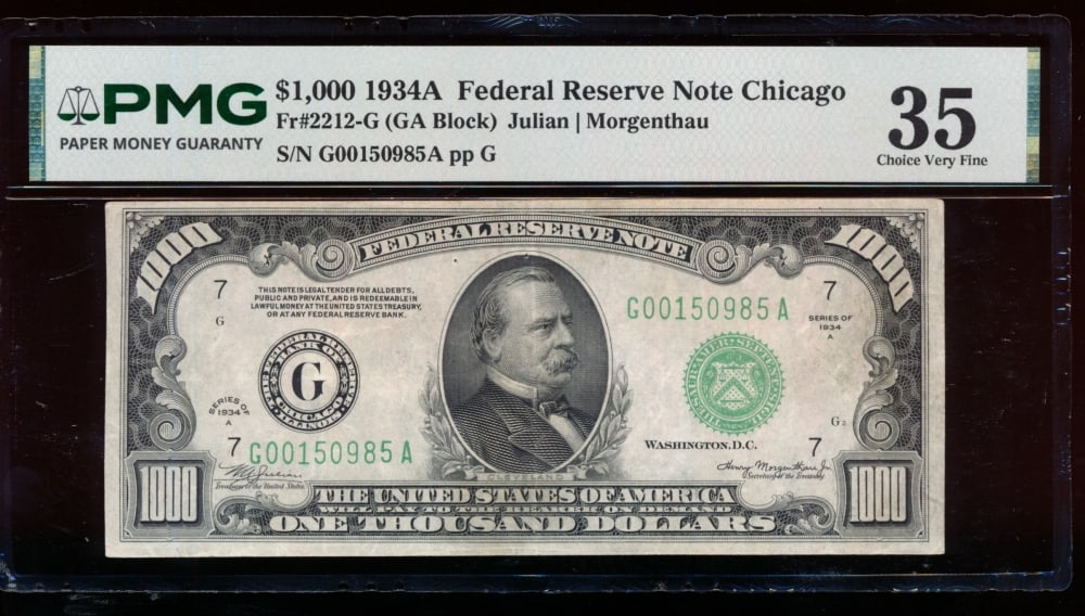 1934A $1000 Chicago FRN PMG 35 (1 of 2)
