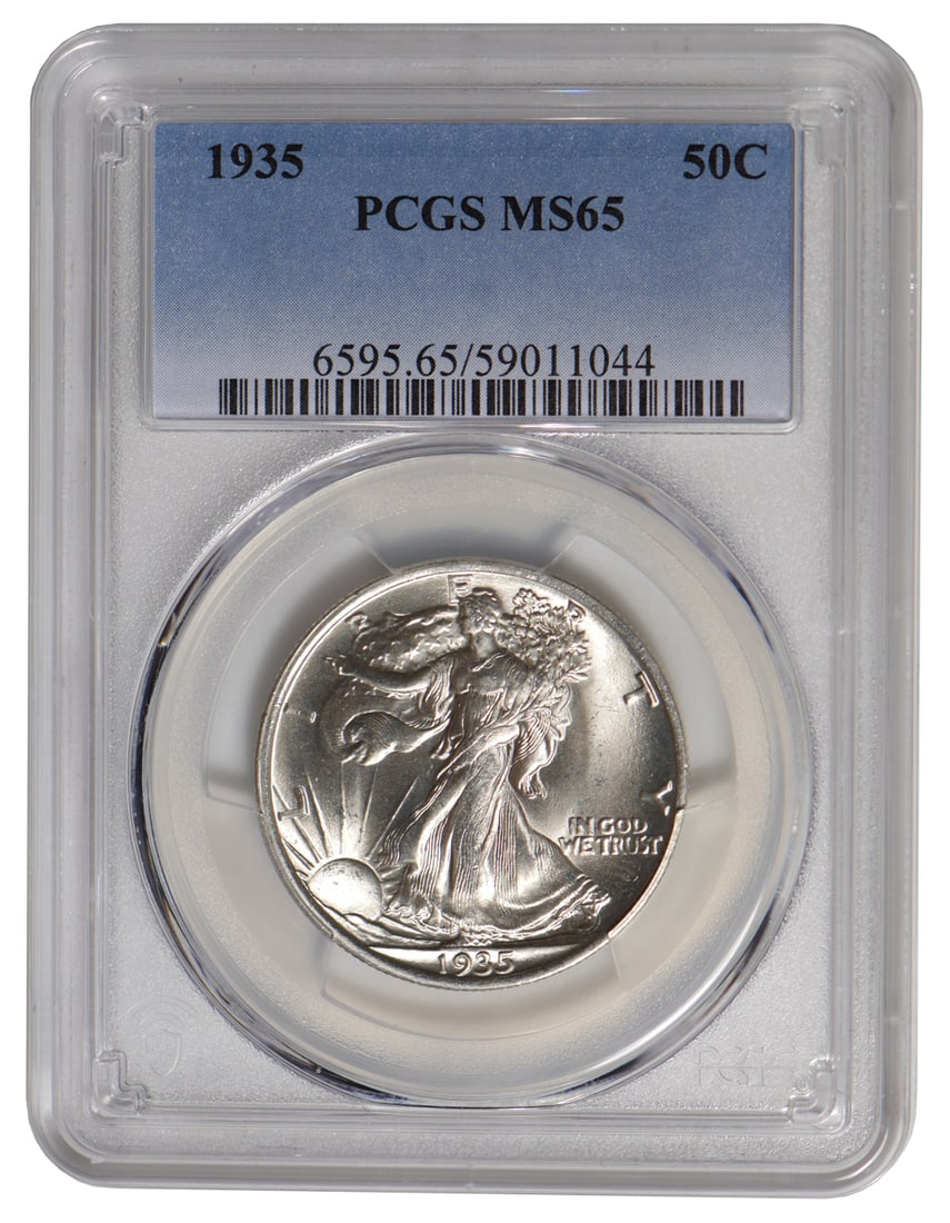 1935 Walking Liberty Half Dollar PCGS MS65: One 1935 Walking Liberty Half Dollar PCGS MS65.