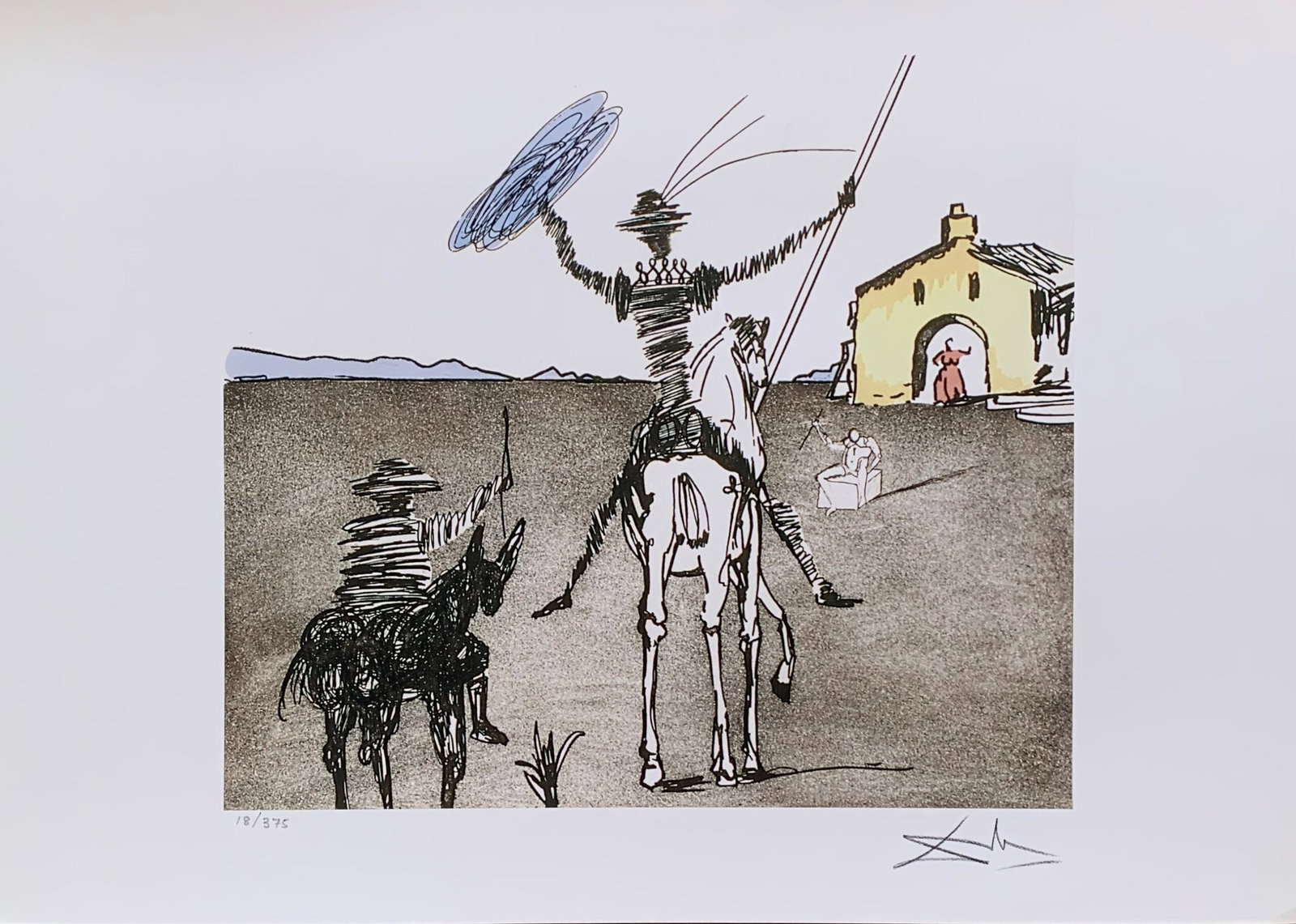 Salvador Dali IMPOSSIBLE DREAM Facsimile Signed Limited Edition Giclee: This is a limited edition giclee titled IMPOSSIBLE DREAM by Salvador Dali. This piece is facsimile signed on the lower right. Pencil numbered from an edition of 375. Paper measures 12 inches x 17 inch