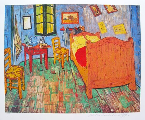 Vincent Van Gogh VAN GOGH?S BEDROOM Estate Signed Limited Edition Giclee (1 of 1)