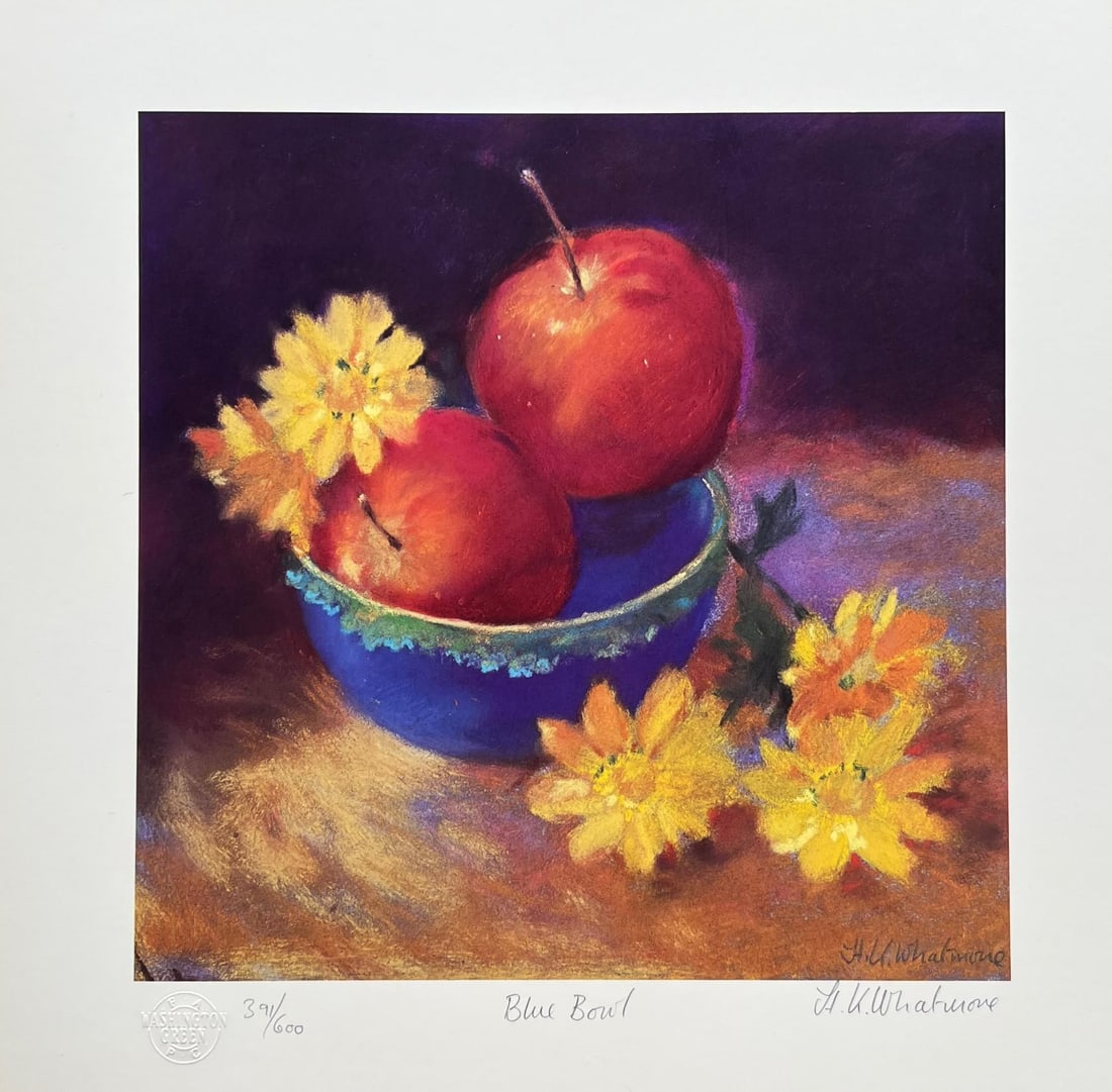 New Whatmore BLUE BOWL Hand Signed Limited Edition Lithograph (1 of 1)