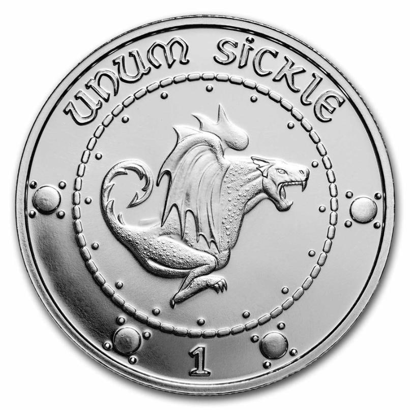 Harry Potter 1 oz Gringotts Sickle Silver Coin (1 of 2)