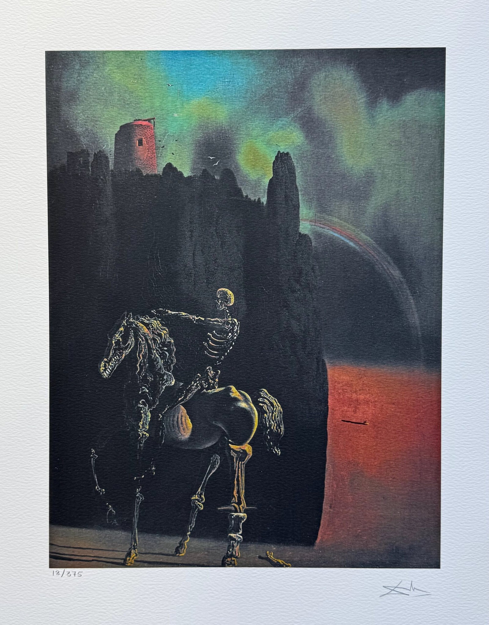 Salvador Dali HORSEMAN OF DEATH Facsimile Signed Limited Edition Giclee