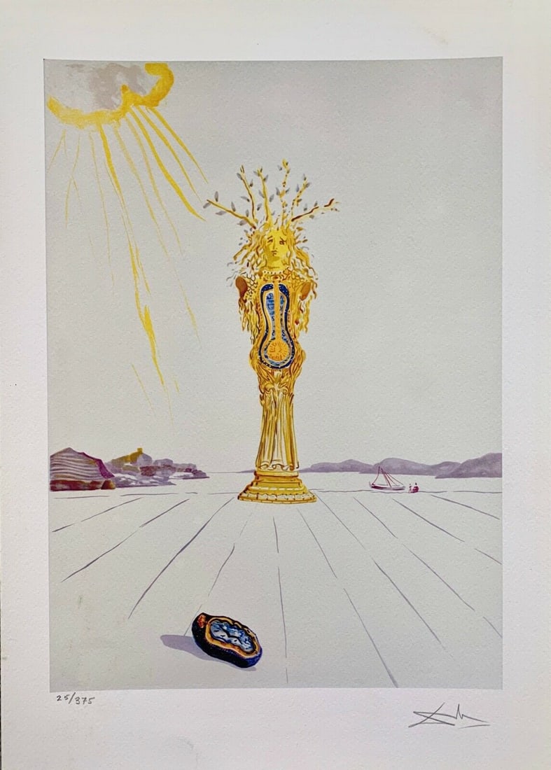 Salvador Dali BAROMETER WOMAN Facsimile Signed & Numbered Giclee