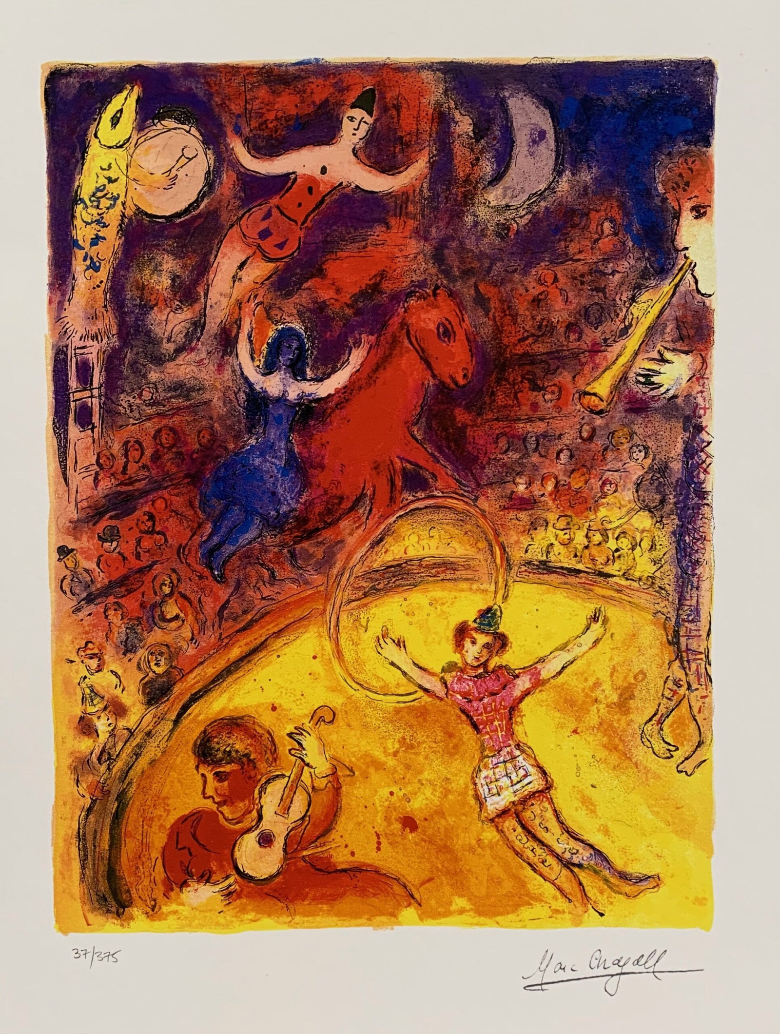 Marc Chagall CIRCUS Limited Edition Facsimile Signed Giclee
