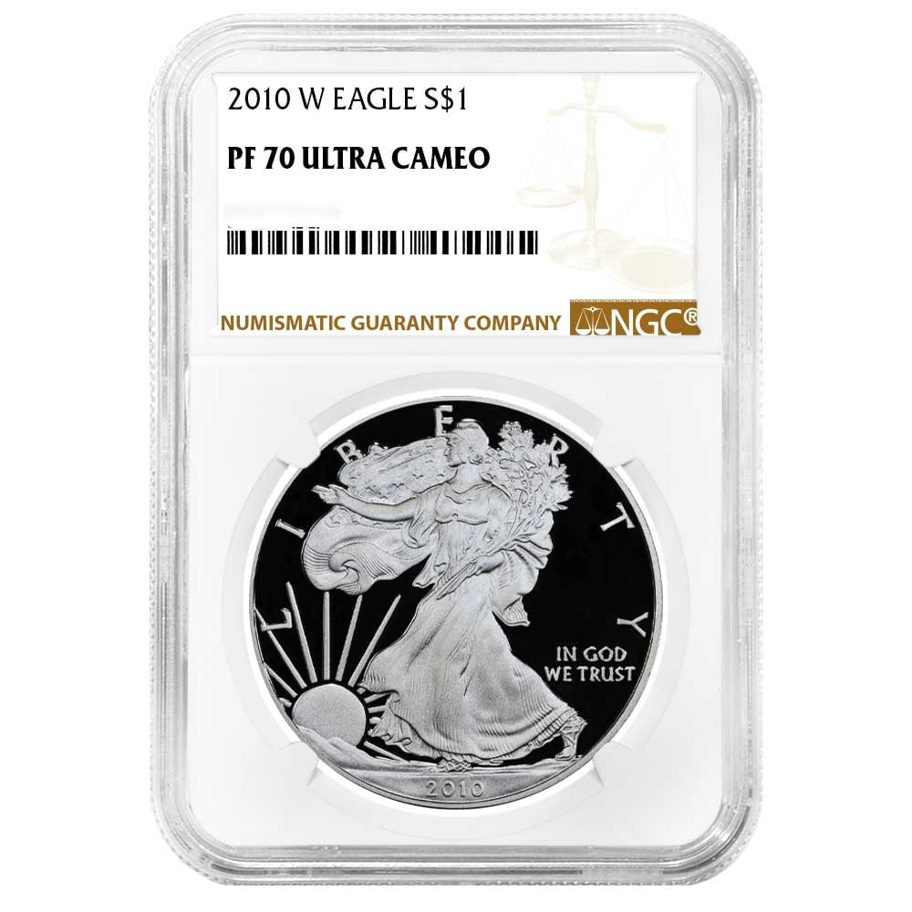 2010W $1 Proof American Silver Eagle NGC PF70UC (1 of 2)