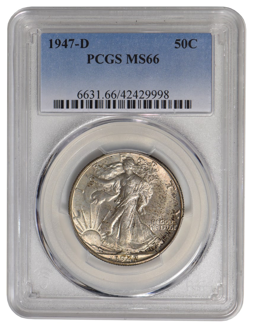 1947-D Walking Liberty Half Dollar PCGS MS66