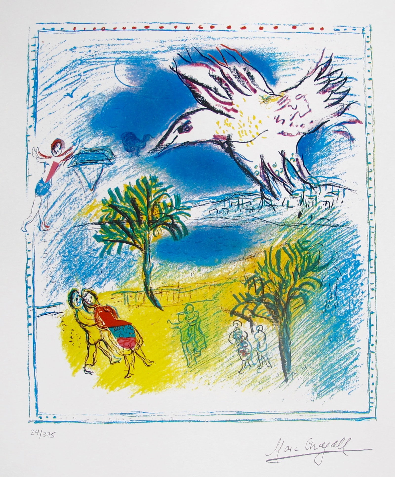Marc Chagall GRAND CORNICHE Facsimile Signed Limited Edition Giclee
