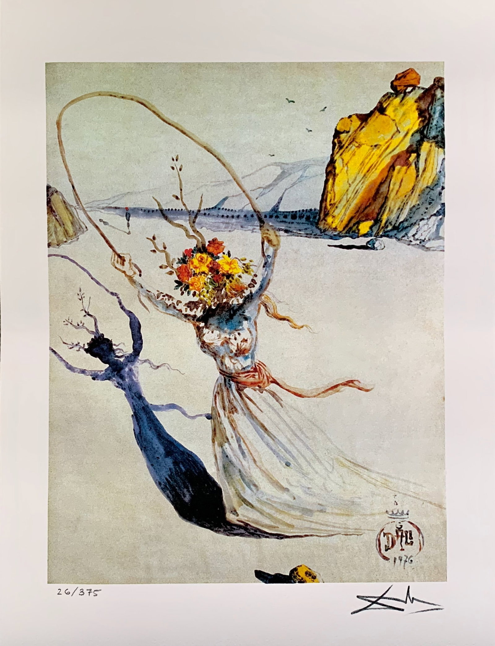 Salvador Dali TRANSCENDENT PASSAGE Facsimile Signed Limited Edition Giclee