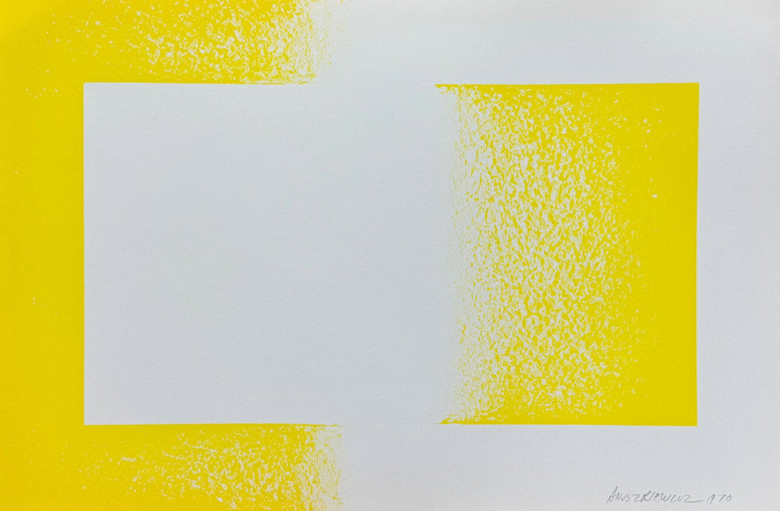 Richard Anuszkiewicz YELLOW REVERSED 1970 Signed Lithograph (1 of 1)