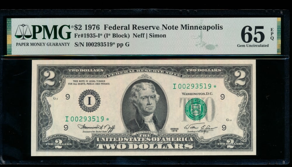 1976 $2 STAR Minneapolis FRN PMG 65EPQ (1 of 2)