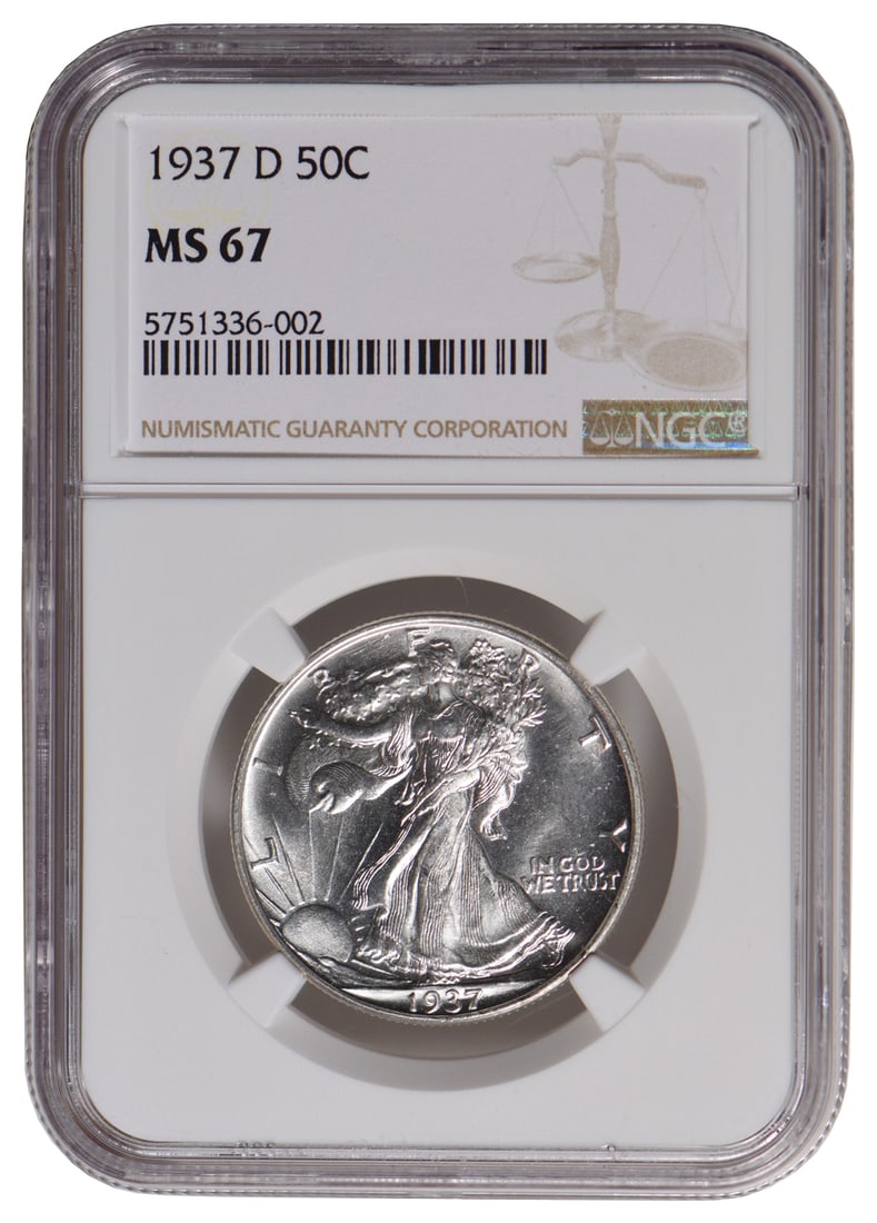 1937-D Walking Liberty Half Dollar NGC MS67