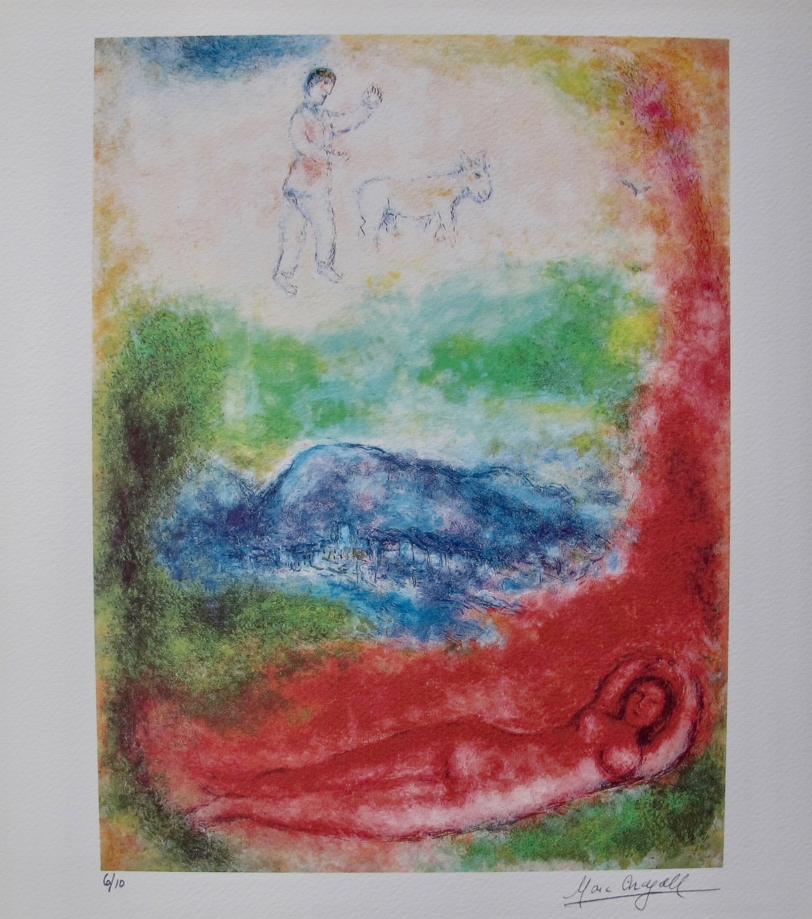Marc Chagall LE REVE Facsimile Signed Limited Edition Giclee