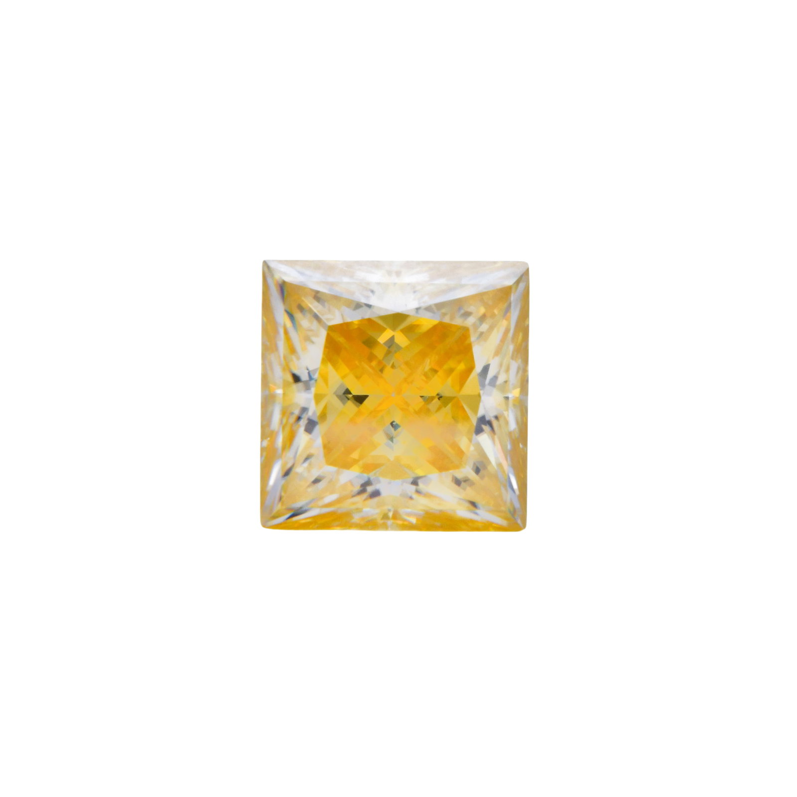 Dazzling 5 Ct VVs1 Golden Yellow Fire Moissanite Solitaire