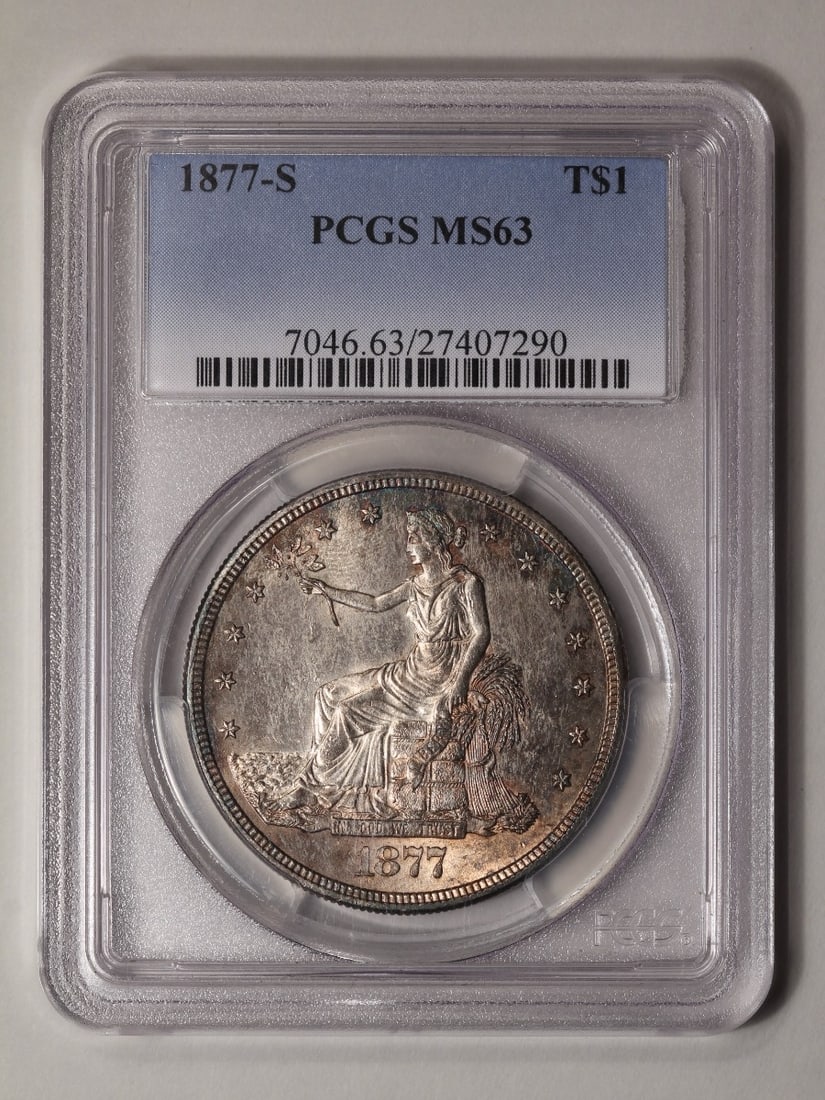 1877-S $1 Trade Dollar PCGS MS63 (1 of 2)