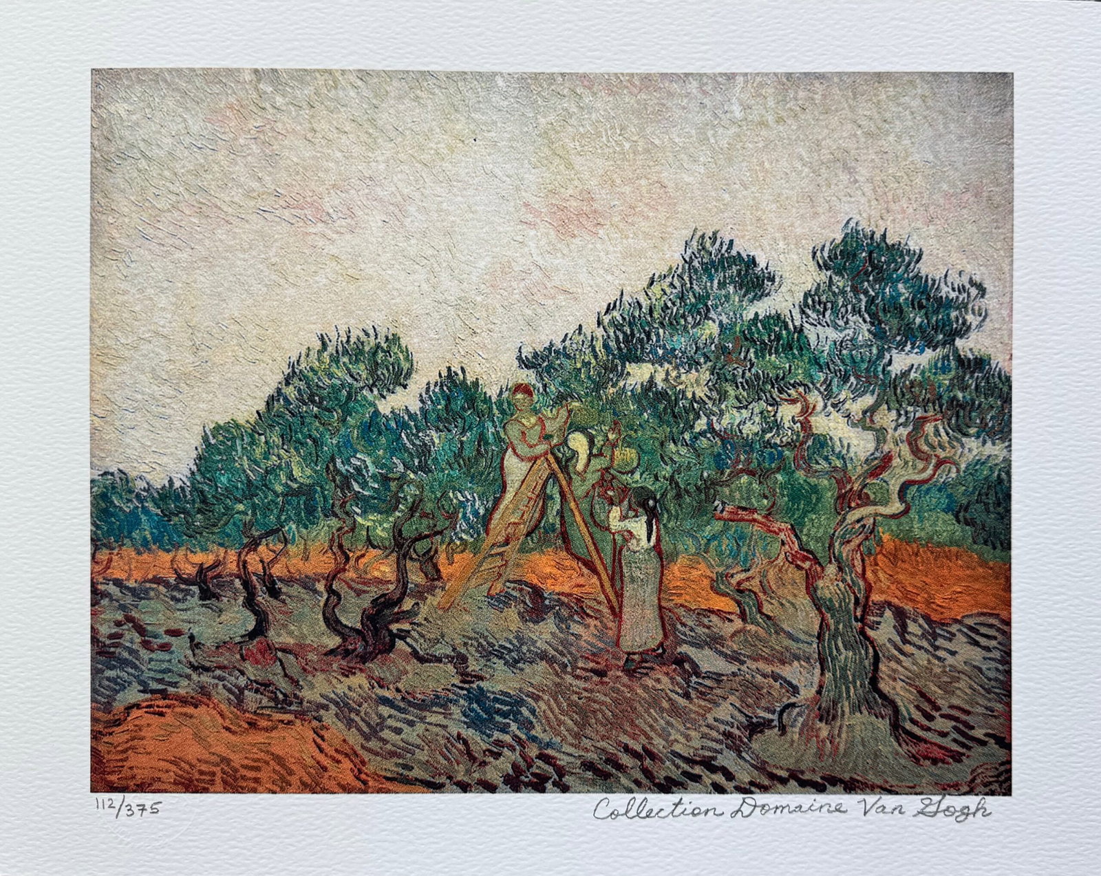 Vincent Van Gogh WOMAN PICKING OLIVES Estate Signed Limited Edition Giclee