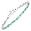 Plated Rhodium 3.24ctw Emerald Bracelet