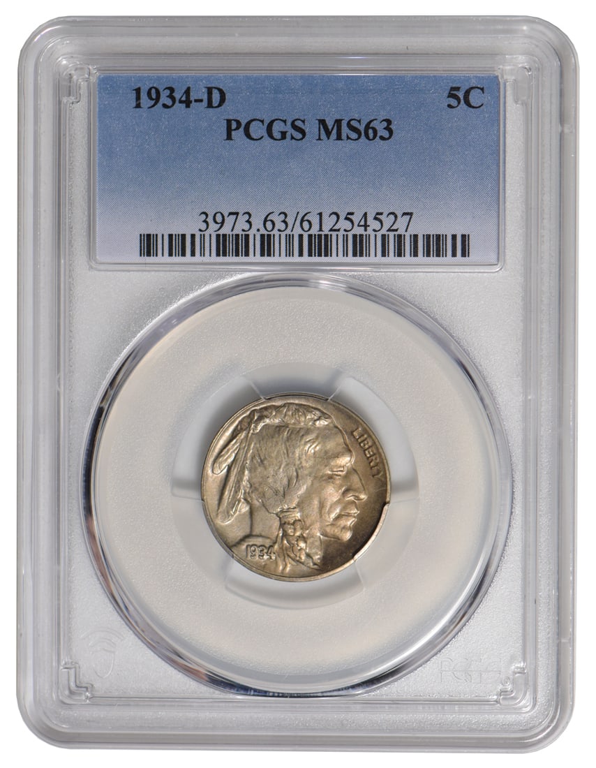 1934-D Buffalo Nickel PCGS MS63