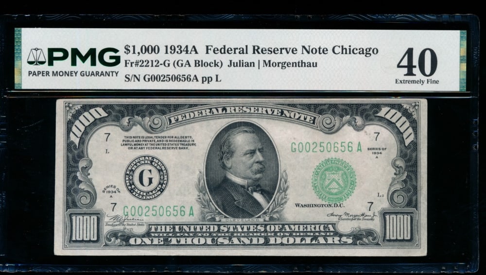 1934A $1000 Chicago FRN PMG 40 (1 of 2)