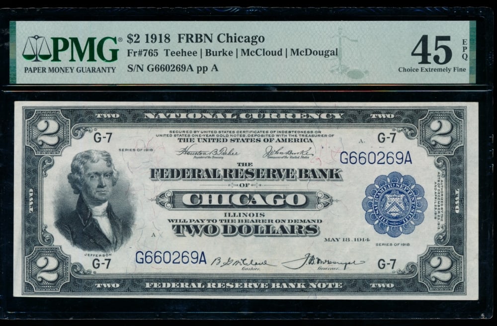 1918 $2 Chicago FRBN PMG 45EPQ (1 of 2)