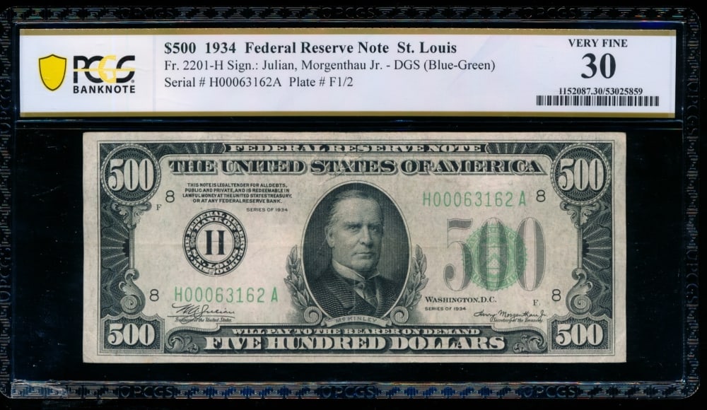 1934 $500 St Louis FRN PCGS 30 (1 of 2)