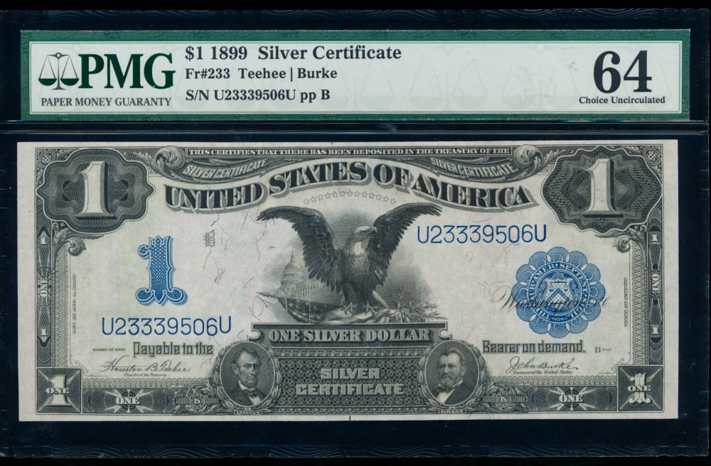 1899 $1 Black Eagle Silver Certificate PMG 64 (1 of 2)